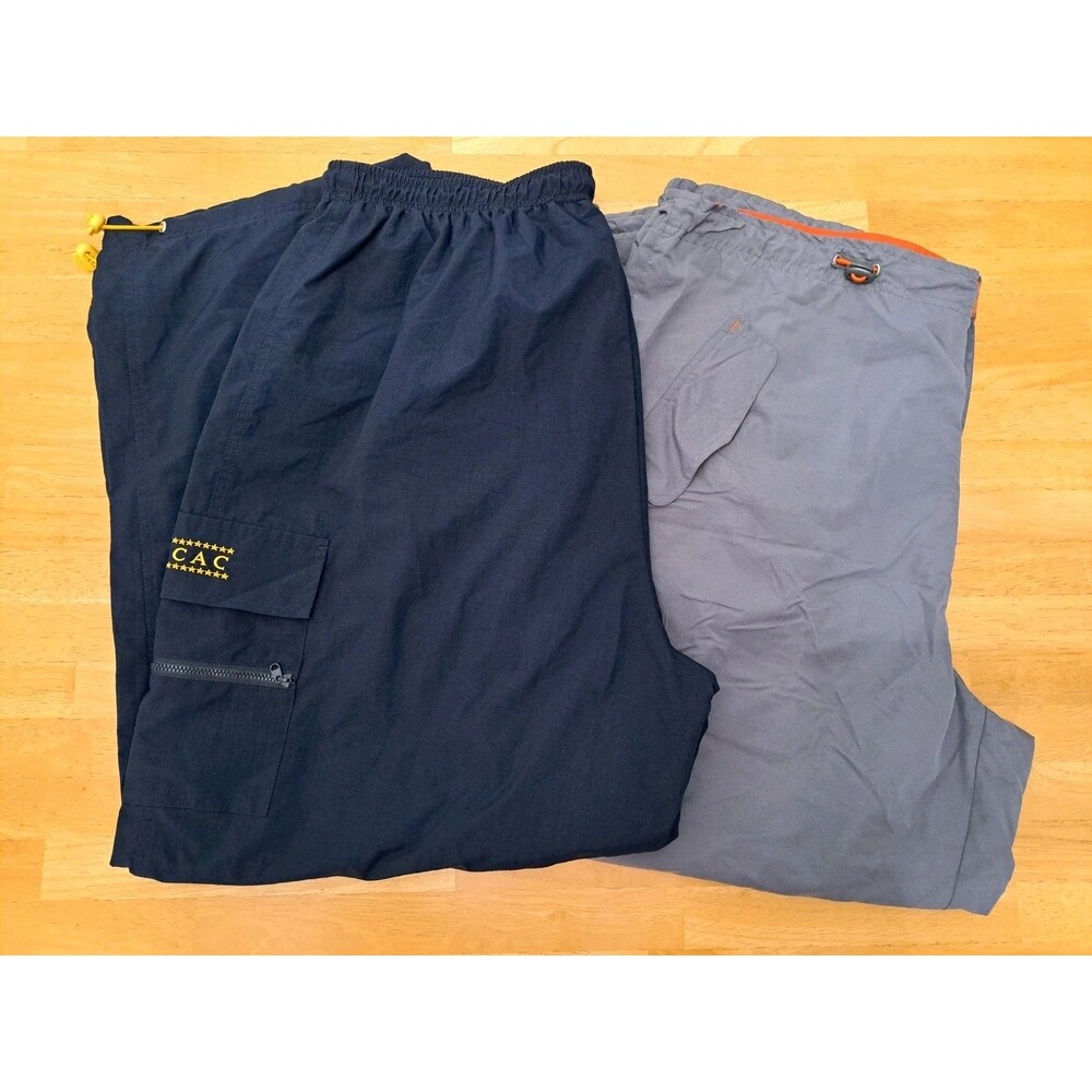 2 Pair CAC Action Sport Plus Athletic Casual Pants Women's Blue & Gray Sz 18/20W